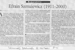 Efraín Szmulewicz (1911-2000)
