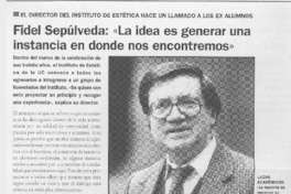 Fidel Sepúlveda: "La idea es generar una instancia en donde nos encontremos"