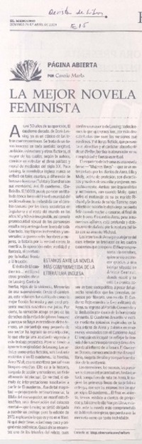 La mejor novela feminista