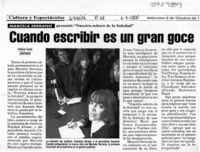Cuando escribir es un gran goce  [artículo] Patricia Cerda