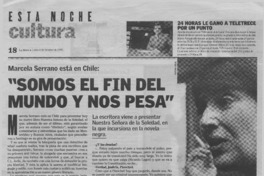 "Somos el fin del mundo y nos pesa"  [artículo] Alejandra Fiabane