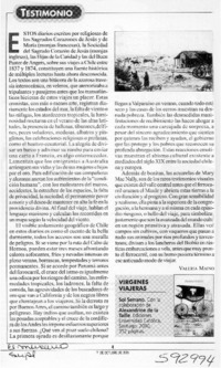 Vírgenes viajeras  [artículo] Valeria Maino