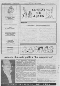 Antonio Skármeta publica "La composición"  [artículo]