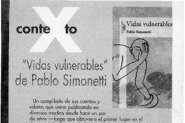 "Vidas vulnerables" de Pablo Simonetti  [artículo] Alfredo López J.