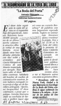 "La boda del poeta"  [artículo] Gabriel Castro Rodríguez