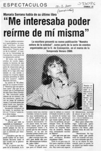 "Me interesaba poder reírme de mí misma"  [artículo]