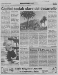 Capital social, clave del desarrollo  [artículo] Francisco Olivares