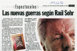 Las nuevas guerras según Raúl Sohr  [artículo]