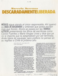 Marcela Serrano descaradamente liberada  [artículo] Loreto Novoa M.
