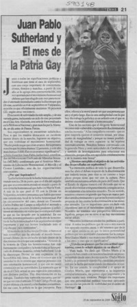 Juan Pablo Sutherland y el mes de la patria gay  [artículo]