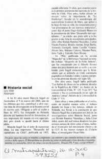Historia social  [artículo] Luis Vitale