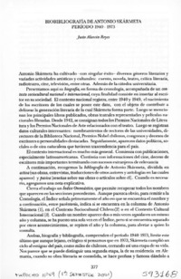 Biobibliografía de Antonio Skármeta período 1940-1973  [artículo] Justo Alarcón Reyes