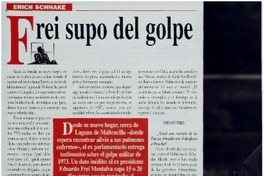 Frei supo del golpe