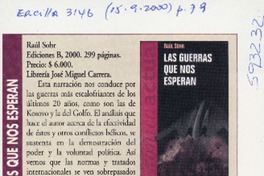 Las guerras que nos esperan  [artículo] Rosa María Verdejo