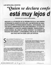 "Quien se declara conforme con el estado de cosas está muy lejos de ser un artista"  [artículo] Claudio Pereda