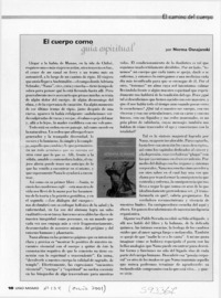 El cuerpo como guía espiritual  [artículo] Norma Osnajanski