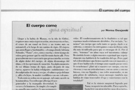 El cuerpo como guía espiritual  [artículo] Norma Osnajanski