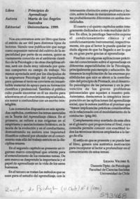 Principios de aprendizaje  [artículo] Liliana Vilches S.