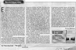 La seducción de un orden  [artículo] Patricio Bernedo