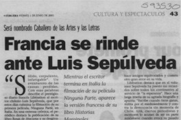 Francia se rinde ante Luis Sepúlveda  [artículo]
