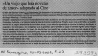 "Un viejo que leía novelas de amor" adaptada al cine  [artículo]