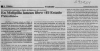 En Melipilla lanzan libro "El Estado Palestino"