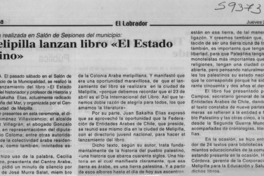 En Melipilla lanzan libro "El Estado Palestino"
