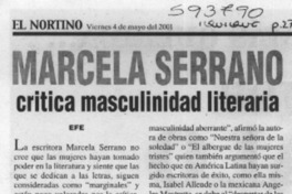 Marcela Serrano critica masculinidad literaria  [artículo]