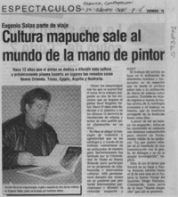 Cultura mapuche sale al mundo de la mano de pintor  [artículo]