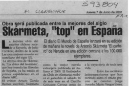 Skármeta, "top" en España  [artículo]