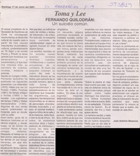 Fernando Quilodrán, un suicidio común  [artículo] Juan Antonio Massone