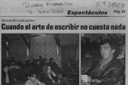 Cuando el arte de escribir no cuesta nada  [artículo]