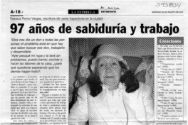 97 años de sabiduría y trabajo  [artículo] Mauricio Azúa