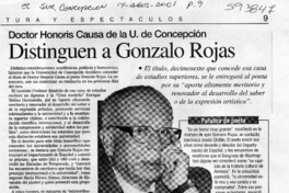 Distinguen a Gonzalo Rojas  [artículo]