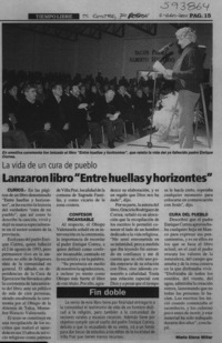 Lanzaron libro "Entre huellas y horizontes"  [artículo] María Elena Millar