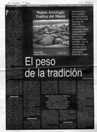 El peso de la tradición  [artículo] Mario Verdugo
