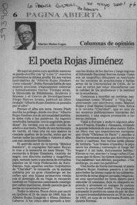 El poeta Rojas Jiménez  [artículo] Marino Muñoz Lagos
