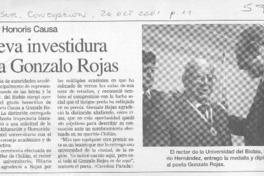 Nueva investidura para Gonzalo Rojas  [artículo]
