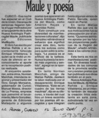 Maule y poesía  [artículo]