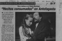 "Hechos consumados" en Antofagasta  [artículo]