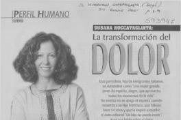 La transformación del dolor  [artículo] Jacqueline González Meyer