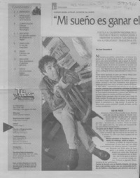 "Mi sueño es ganar el Premio Premio Nobel"  [artículo] José Ossandón A.