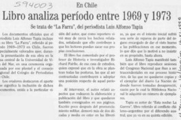 Libro analiza período entre 1969 y 1973  [artículo]