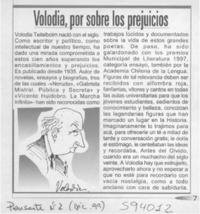 Volodia, por sobre los prejuicios  [artículo]