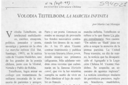 Volodia Teitelboim, la marcha infinita  [artículo] María Luz Moraga