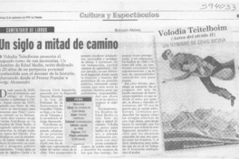 Un siglo a mitad de camino  [artículo] Rodolfo Arenas