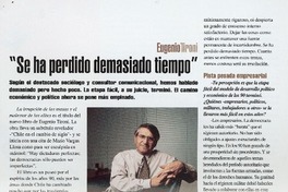 "Se ha perdido demasiado tiempo"  [artículo]