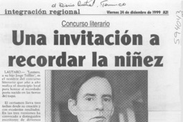 Una invitación a recordar la niñez  [artículo]