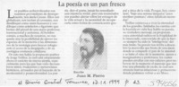 La poesía es un pan fresco  [artículo] Juan M. Fierro