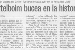 Teitelboim bucea en la historia  [artículo] Renato Castelli